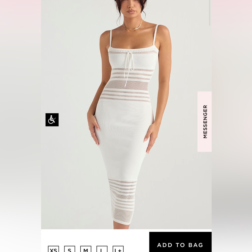 House of CB White Midi Dress